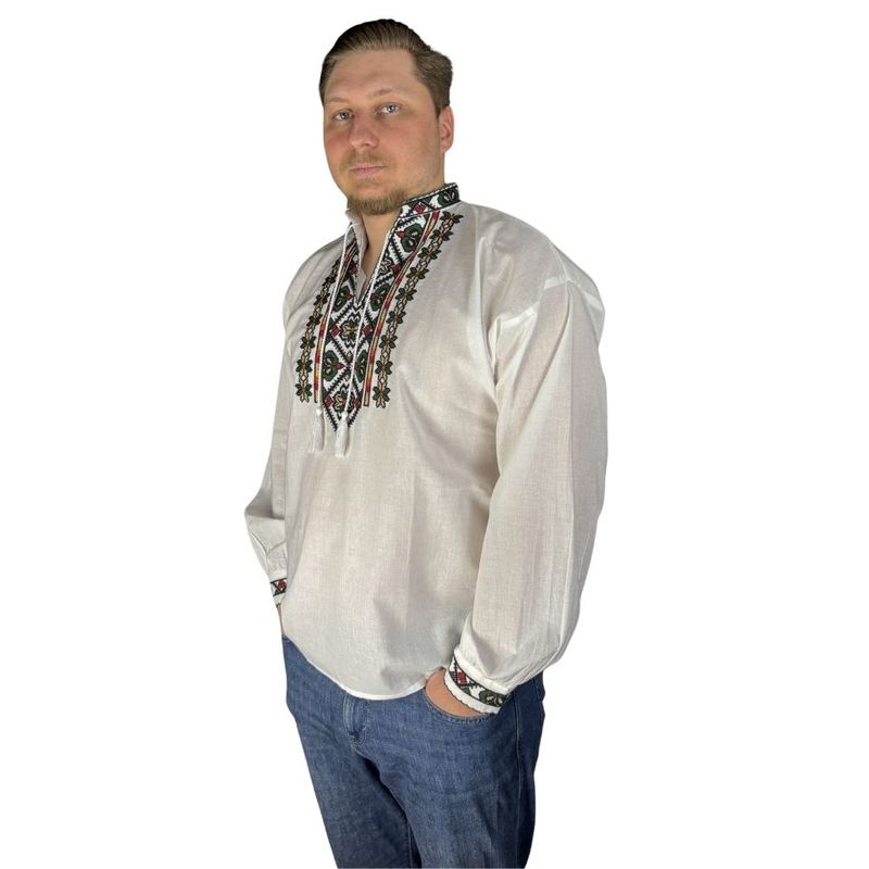 Fashion, accesorii si bijuterii - Barbati - Imbracaminte - Camasi barbati - Ie barbati M26 alb/verde , marimea XL - Infinity.ro