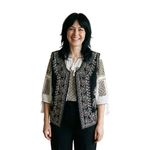 Fashion, accesorii si bijuterii - Femei - Imbracaminte femei - Sacouri si veste femei - Vesta dama A26 negru/alb , marimea S - Infinity.ro