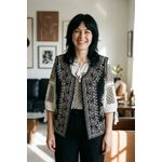 Fashion, accesorii si bijuterii - Femei - Imbracaminte femei - Sacouri si veste femei - Vesta dama A26 negru/alb , marimea S - Infinity.ro
