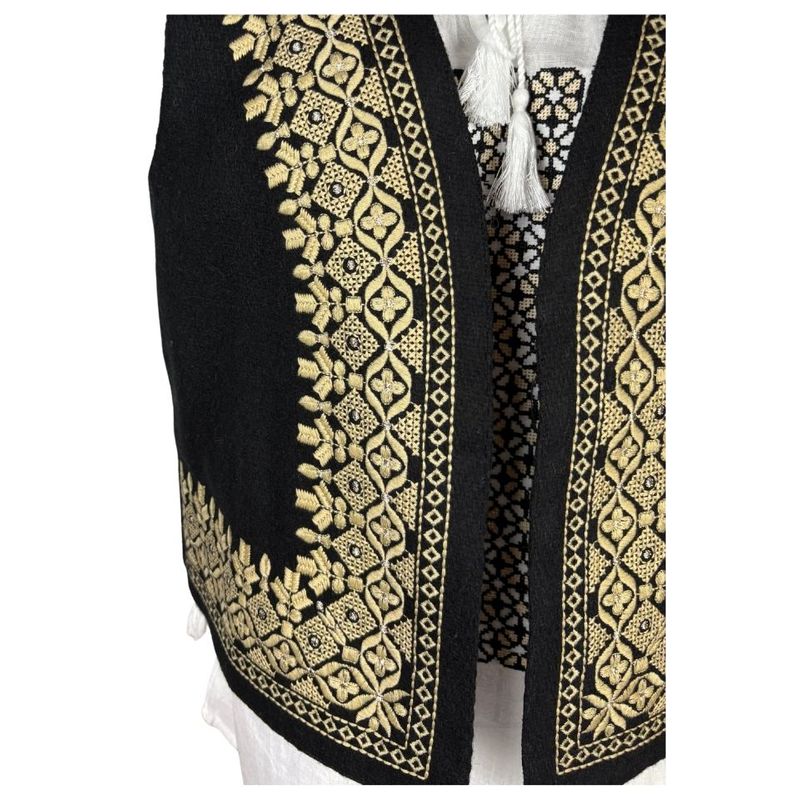 Fashion, accesorii si bijuterii - Femei - Imbracaminte femei - Sacouri si veste femei - Vesta dama A26 negru/bej , marimea S - Infinity.ro