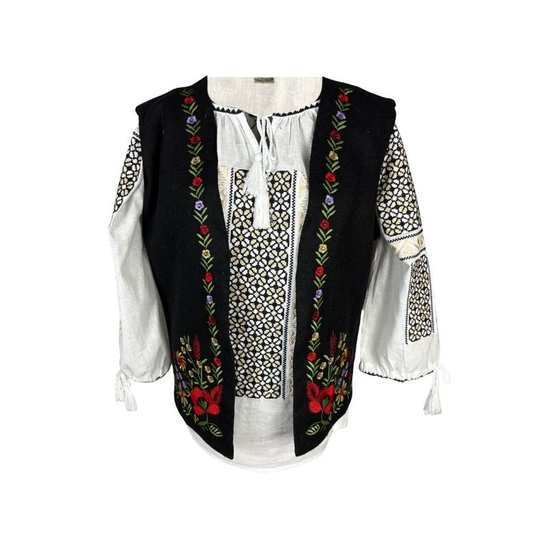 Fashion, accesorii si bijuterii - Femei - Imbracaminte femei - Sacouri si veste femei - Vesta dama A26 negru/mov , marimea S - Infinity.ro