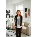 Fashion, accesorii si bijuterii - Femei - Imbracaminte femei - Sacouri si veste femei - Vesta dama A26 negru/mov , marimea S - Infinity.ro