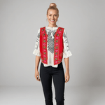 Fashion, accesorii si bijuterii - Femei - Imbracaminte femei - Sacouri si veste femei - Vesta dama CPO rosu/roz , marimea S - Infinity.ro