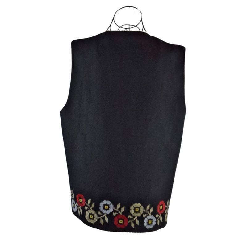 Fashion, accesorii si bijuterii - Femei - Imbracaminte femei - Sacouri si veste femei - Vesta traditionala dama neagru/bleu , marimea S - Infinity.ro