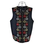 Fashion, accesorii si bijuterii - Femei - Imbracaminte femei - Sacouri si veste femei - Vesta traditionala dama neagru/bleu , marimea M - Infinity.ro