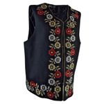 Fashion, accesorii si bijuterii - Femei - Imbracaminte femei - Sacouri si veste femei - Vesta traditionala dama neagru/bleu , marimea M - Infinity.ro