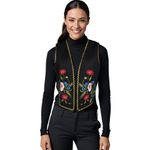 Fashion, accesorii si bijuterii - Femei - Imbracaminte femei - Sacouri si veste femei - Vesta dama R25 negru/galben , marimea M - Infinity.ro