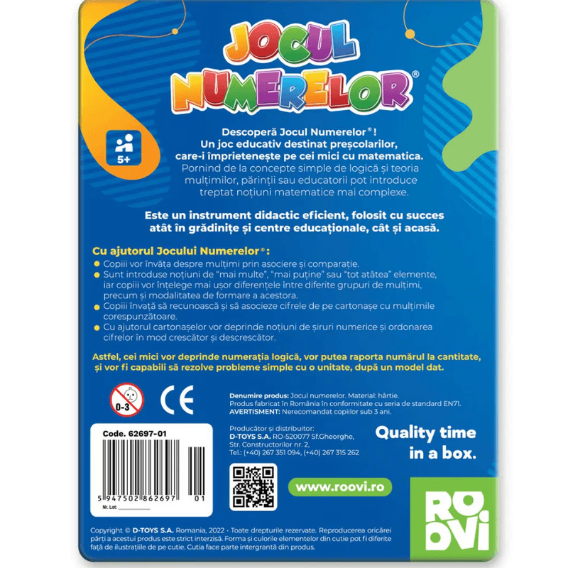 Jucarii, Copii si Bebe - Jucarii si jocuri - Jucarii & jocuri educative - Jocuri si jucarii educative - Joc educativ D-Toys Jocul Numerelor - Infinity.ro