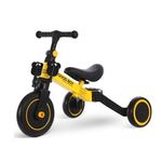 Jucarii, Copii si Bebe - Jucarii si jocuri - Jucarii de exterior - Triciclete - Tricicleta transformabila in bicicleta de echilibru pentru copii 2-6 ani, Galben - Infinity.ro