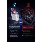 Laptop, Telefoane si Tablete - Telefoane mobile si accesorii - Accesorii Telefoane - Incarcatoare telefoane - Incarcator auto FastCharge 66W, 4 in 1, Cablu retractabil 80cm, Compatibil Iphone si Android - Infinity.ro