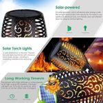 Casa si Gradina - Corpuri si surse de iluminat - Iluminat exterior - Lampi solare - Set 4 lampi solare cu efect flacara, Montaj in sol, Iluminare ambientala exterior - Infinity.ro