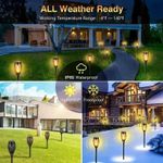 Casa si Gradina - Corpuri si surse de iluminat - Iluminat exterior - Lampi solare - Set 4 lampi solare cu efect flacara, Montaj in sol, Iluminare ambientala exterior - Infinity.ro