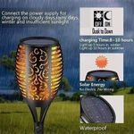 Casa si Gradina - Corpuri si surse de iluminat - Iluminat exterior - Lampi solare - Set 4 lampi solare cu efect flacara, Montaj in sol, Iluminare ambientala exterior - Infinity.ro