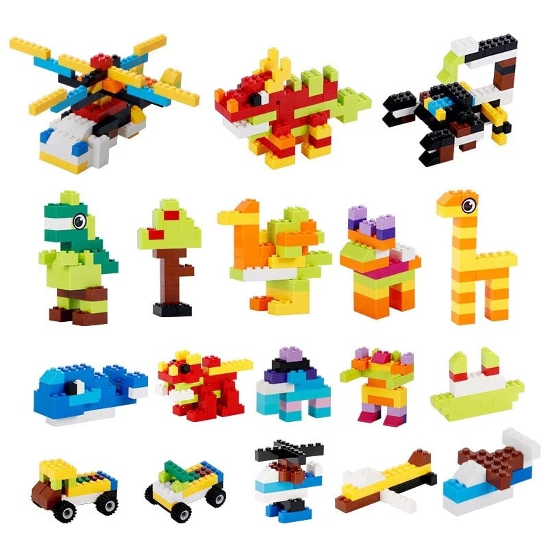 Jucarii, Copii si Bebe - Jucarii si jocuri - Seturi de constructie si cuburi - Cuburi si caramizi - Cuburi de construit din plastic cu 500 sau 1000 piese, Pentru copii 6 ani+, Multicolor, 1000 - Infinity.ro