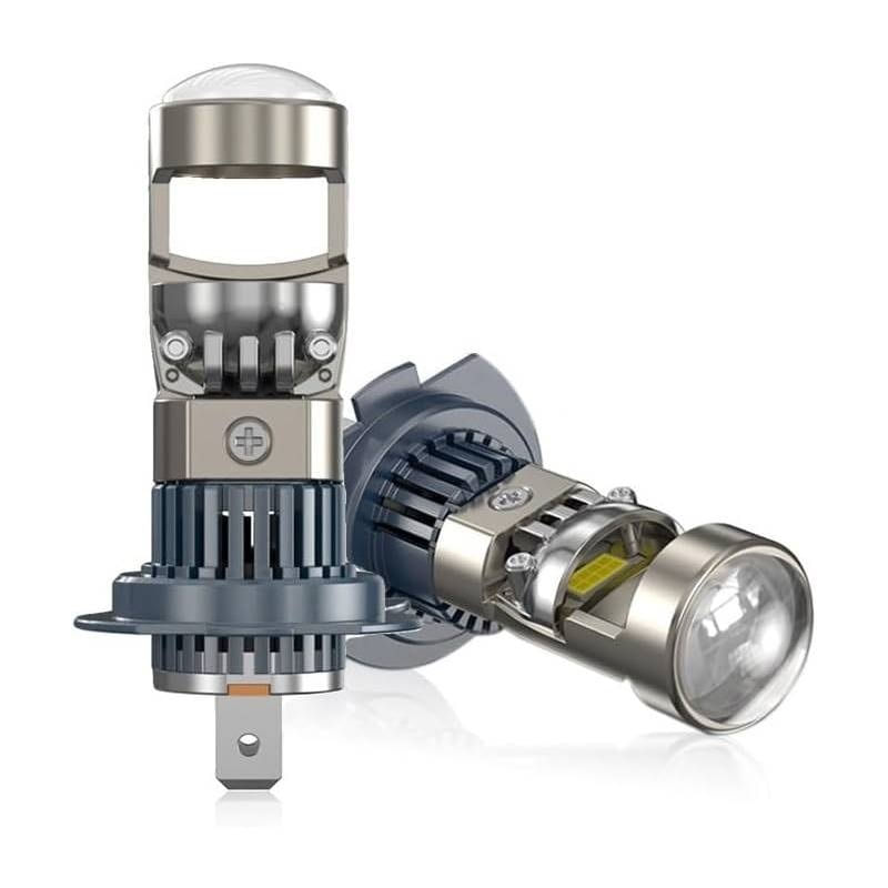 Set 2 becuri auto LED H7 cu lupa si ventilator, CANBUS fara eroare in bord, Putere 150W, Lumina alb-rece 6500K