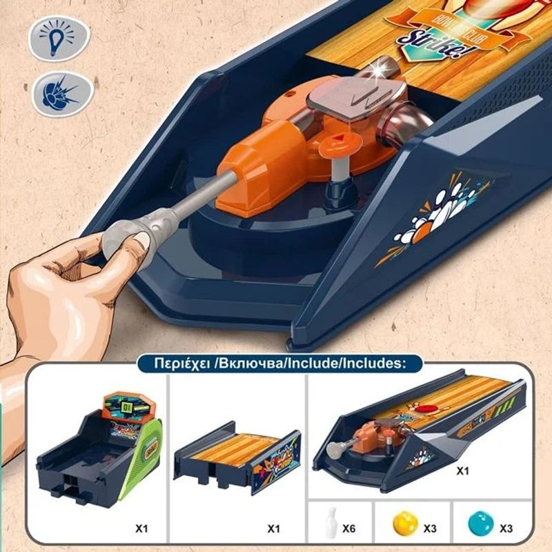 Jucarii, Copii si Bebe - Jucarii si jocuri - Jocuri si puzzle - Jocuri de societate - Bowling electronic cu sunet si lumina, ecran LCD, varsta 3+ ani - Infinity.ro