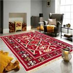 Casa si Gradina - Textile si covoare - Covoare - Covoare casa - Covor cu tesatura plata cu decor traditional - Kilim cu doua fete, 60x90 cm - 04 - Infinity.ro