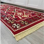 Casa si Gradina - Textile si covoare - Covoare - Covoare casa - Covor cu tesatura plata cu decor traditional - Kilim cu doua fete, 60x90 cm - 04 - Infinity.ro