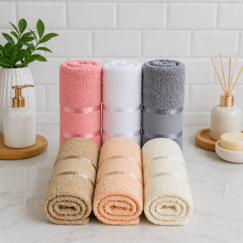 Casa si Gradina - Textile si covoare - Textile baie - Prosoape - Set 6 prosoape baie Kotonia Home, 50x90 cm, 100% bumbac, 420gmp, multicolor - 05 - Infinity.ro