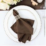 Casa si Gradina - Textile si covoare - Textile bucatarie - Servete si naproane - Set 10 servete de masa Kotonia Home - 45x45 cm, Damasc Saten DeLux, 100% bumbac, Dark Chocolate - Infinity.ro