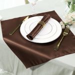 Casa si Gradina - Textile si covoare - Textile bucatarie - Servete si naproane - Set 10 servete de masa Kotonia Home - 45x45 cm, Damasc Saten DeLux, 100% bumbac, Dark Chocolate - Infinity.ro