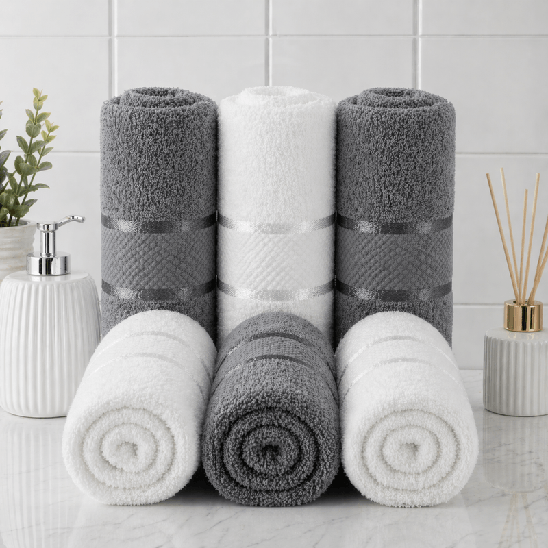 Casa si Gradina - Textile si covoare - Textile baie - Prosoape - Set 6 prosoape baie Kotonia Home, 50x90 cm, 100% bumbac, 420gmp, multicolor - 10 - Infinity.ro