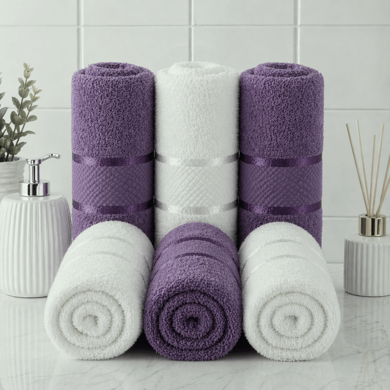 Casa si Gradina - Textile si covoare - Textile baie - Prosoape - Set 6 prosoape baie Kotonia Home, 50x90 cm, 100% bumbac, 420gmp, multicolor - 09 - Infinity.ro