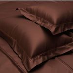 Casa si Gradina - Textile si covoare - Lenjerii de pat - Seturi de lenjerie - Lenjerie de pat Kotonia Home Hotel King Size, 100% bumbac, Damasc DeLux Saten, Dark Chocolate - Infinity.ro