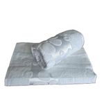 Casa si Gradina - Textile si covoare - Textile baie - Prosoape - Prosop baie Kotonia Home - jacquard, 100% Bumbac, decor floral satinat, 70x140 cm, alb - 01 - Infinity.ro
