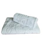 Casa si Gradina - Textile si covoare - Textile baie - Prosoape - Prosop baie Kotonia Home - jacquard, 100% Bumbac, decor floral satinat, 70x140 cm, alb - 02 - Infinity.ro