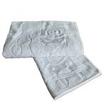 Casa si Gradina - Textile si covoare - Textile baie - Prosoape - Prosop baie Kotonia Home - jacquard, 100% Bumbac, decor floral satinat, 70x140 cm, alb - 02 - Infinity.ro