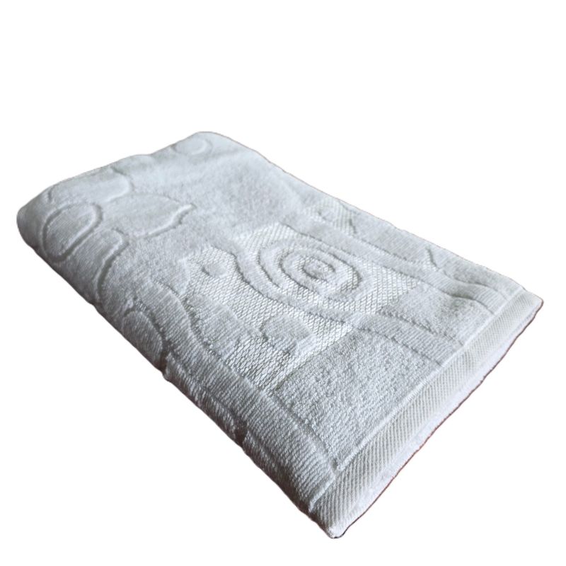 Casa si Gradina - Textile si covoare - Textile baie - Prosoape - Prosop baie Kotonia Home - jacquard, 100% Bumbac, decor floral satinat, 70x140 cm, alb - 02 - Infinity.ro