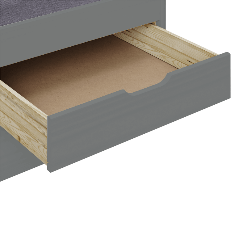 Casa si Gradina - Mobilier - Paturi si accesorii - Paturi - Pat cu pat suplimentar extensibil, gri, lemn masiv, 90x200, MARINELLA NEW - Infinity.ro