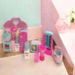 Jucarii, Copii si Bebe - Jucarii si jocuri - Jucarii de rol - Bucatarii copii - Set Interactiv de Aparate Electrocasnice de Jucarie, "Micul Bucatar", 6 Piese, Roz, EMC ONSHOP - Infinity.ro