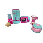 Jucarii, Copii si Bebe - Jucarii si jocuri - Jucarii de rol - Bucatarii copii - Set Interactiv de Aparate Electrocasnice de Jucarie, "Micul Bucatar", 6 Piese, Roz, EMC ONSHOP - Infinity.ro