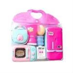 Jucarii, Copii si Bebe - Jucarii si jocuri - Jucarii de rol - Bucatarii copii - Set Interactiv de Aparate Electrocasnice de Jucarie, "Micul Bucatar", 6 Piese, Roz, EMC ONSHOP - Infinity.ro