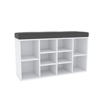 Casa si Gradina - Mobilier - Organizare si depozitare - Organizator incaltaminte - Suport pentru pantofi cu banca, alba, FADDY TIP M 1779 - Infinity.ro