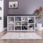 Casa si Gradina - Mobilier - Organizare si depozitare - Organizator incaltaminte - Suport pentru pantofi cu banca, alba, FADDY TIP M 1779 - Infinity.ro