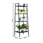 Casa si Gradina - Mobilier - Biblioteci si rafturi - Rafturi - Etajera metalica cu 4 rafturi, negru, ALDEA - Infinity.ro