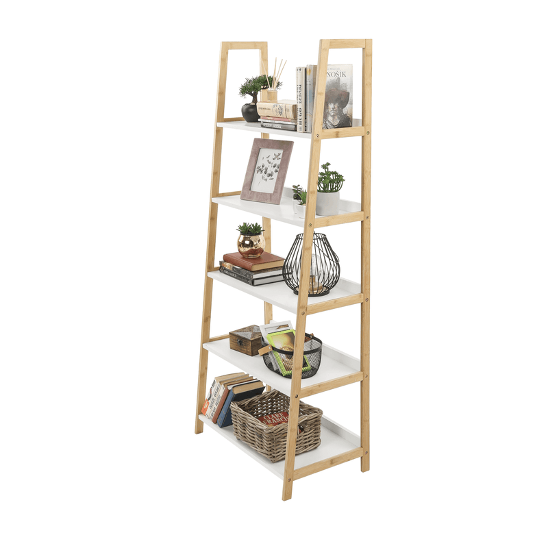 Casa si Gradina - Mobilier - Biblioteci si rafturi - Rafturi - Etajera cu 5 rafturi, alb/natural, KOEN TYP 3 - Infinity.ro