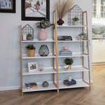 Casa si Gradina - Mobilier - Biblioteci si rafturi - Rafturi - Etajera cu 5 rafturi, alb/natural, KOEN TYP 3 - Infinity.ro