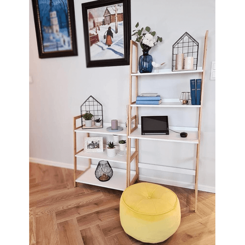 Casa si Gradina - Mobilier - Biblioteci si rafturi - Rafturi - Etajera cu 4 rafturi, alb/natural, KOEN TYP 2 - Infinity.ro