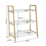 Casa si Gradina - Mobilier - Biblioteci si rafturi - Rafturi - Etajera cu 3 rafturi, alb/natural, KOEN TYP 1 - Infinity.ro