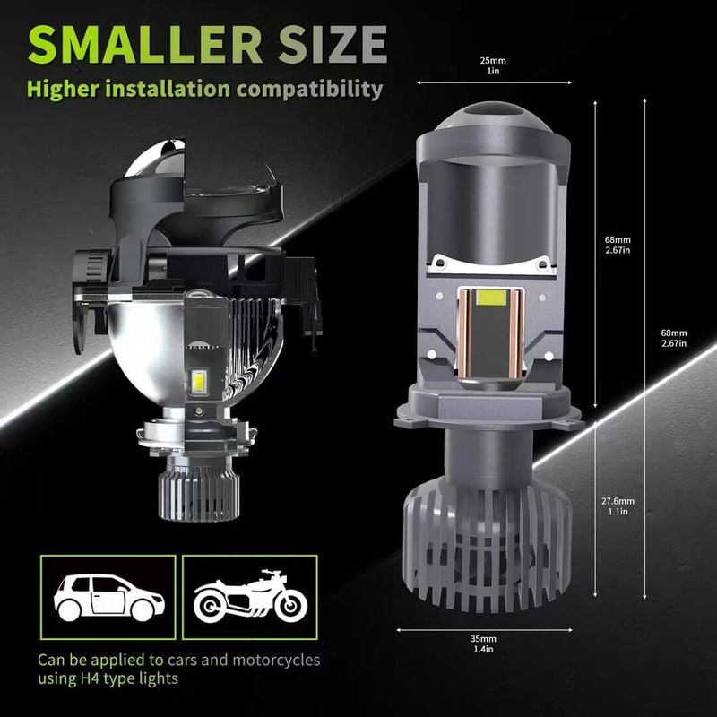 Auto si Moto - Electrice auto - Iluminare si semnalizare - Becuri auto - Set de 2 becuri proiector H4 Bi-Led Xentech Light A78 9-32V 6000k 180w - Infinity.ro