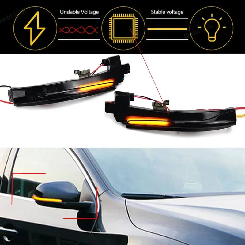 Auto si Moto - Electrice auto - Iluminare si semnalizare - Becuri auto - Set de 2 lampi semnalizare dinamica oglinda Volvo V40 V60 S60 2010 - Infinity.ro