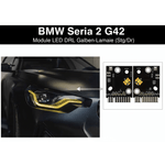 Auto si Moto - Electrice auto - Iluminare si semnalizare - Lumini ambientale - Set de 2 placute LED DRL galben CSL compatibil modul faruri cu LED BMW Seria 2 G42 G87 - Infinity.ro