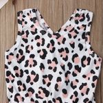 Fashion, accesorii si bijuterii - Copii - Lenjerie si pijamale copii - Costume de baie copii - Costum de baie leopard roz cu volan drool (marime: 120) - Infinity.ro