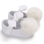 Fashion, accesorii si bijuterii - Copii - Incaltaminte copii - Pantofi copii - Balerini bebelus cu pampon drool (culoare: gri, marime: 1) - Infinity.ro