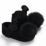 Fashion, accesorii si bijuterii - Copii - Incaltaminte copii - Pantofi copii - Balerini bebelus cu pampon drool (culoare: gri, marime: 1) - Infinity.ro