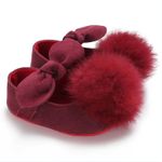 Fashion, accesorii si bijuterii - Copii - Incaltaminte copii - Pantofi copii - Balerini bebelus cu pampon drool (culoare: gri, marime: 1) - Infinity.ro